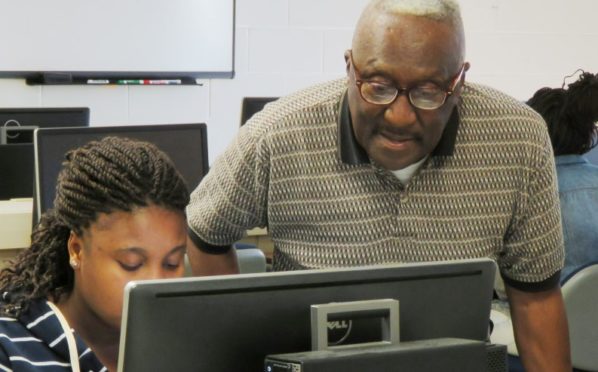 Clint Rogers and student