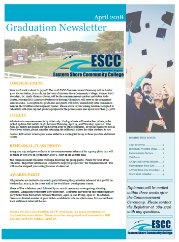 April 2018 Graduation Newsletter